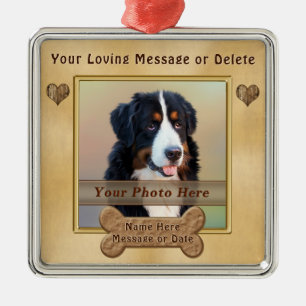 Personlig Hund Ornament FOTO, TEXT eller Ta bort