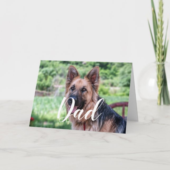 Personlig Hund Pappa Funny Photo Lycklig Fars dag Kort (Framsida)