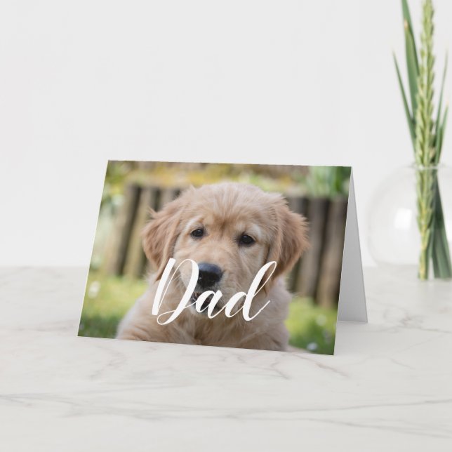 Personlig Hund Pappa Funny Photo Lycklig Fars dag Kort (Framsida)