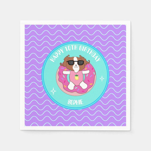 Personlig Hund Party Napkins Pappersservett (Framsidan)