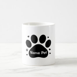 Personlig Hund Paw Print Anpassningsbar Pet Namn G Kaffemugg