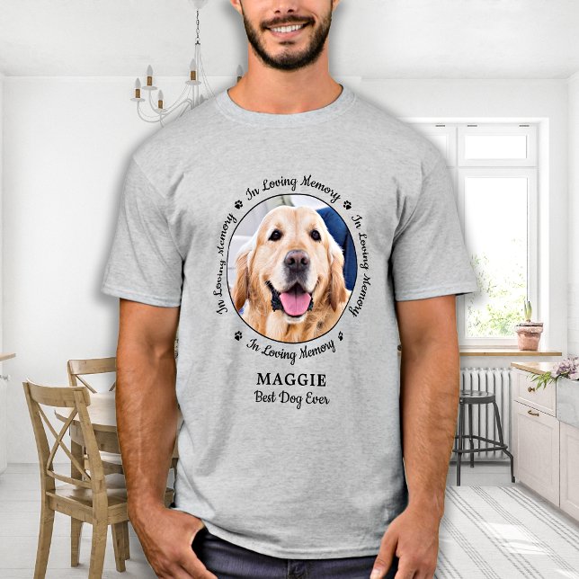 Personlig Hund Pet-minne i överlagringsminnet T Shirt (Skapare uppladdad)
