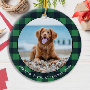Personlig Hund Pet Photo Buffalo Play jul Julgransprydnad Keramik