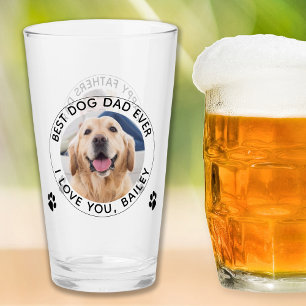 Personlig Hund Pet Photo Lycklig Fars dag Glaskopp