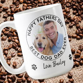 Personlig Hund Pet Photo Lycklig Fars dag Kaffemugg
