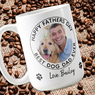 Personlig Hund Pet Photo Lycklig Fars dag Kaffemugg