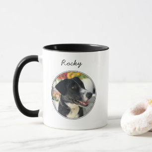 Personlig Hund Photo Anpassningsbar Pet Two-Toned  Mugg