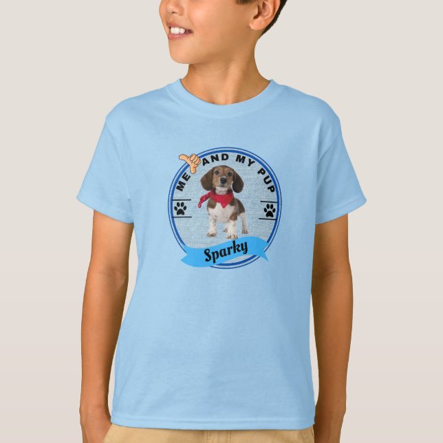 Personlig Hund Photo Barn T-Shirt (Framsida)