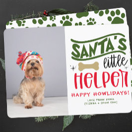 Personlig Hund Photo jul Bild Anpassningsbar Julkort