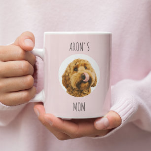 Personlig Hund Photo Mugg Anpassningsbar Rosa Gi