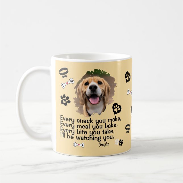 Personlig Hund Photo Mugg - Lustigt mug (Vänster)