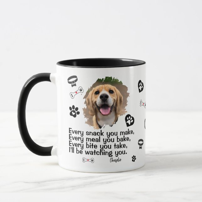 Personlig Hund Photo Mugg - Lustigt mug (Vänster)