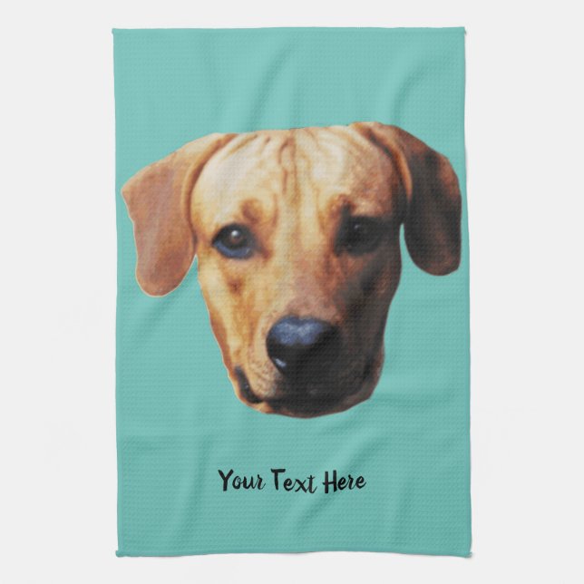 Personlig Hund Photo Print Tea Towel Kökshandduk (Vertikal)