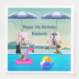 Personlig Hund Pool Fest Pappersservett