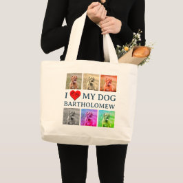 Personlig hund Pop Art Husdjursälskare Gåva Jumbo Tygkasse