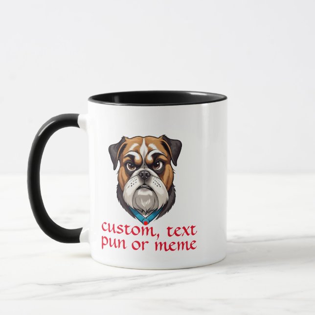 Personlig Hund Pun Coffee Mugg, Anpassningsbar Tex Mugg (Vänster)