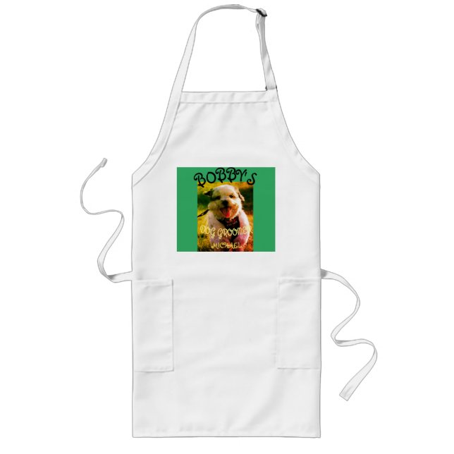 PERSONLIG HUND SOM GRUPPERAR APRON LÅNGT FÖRKLÄDE (Framsidan)