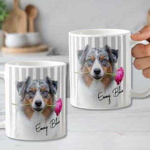 Personlig hundälskare hundfoto kaffemugg