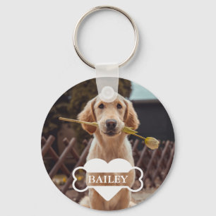 Personlig Hundälskares Pet Photo Keepsak Nyckelring
