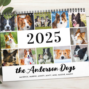 Personlig Hundar Photo Collage Modern 2026 Kalender