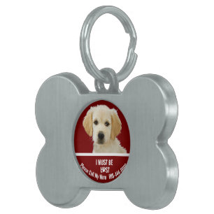 Personlig hundbenbenämning Anpassad husdjurs-ID- ID-bricka Husdjur