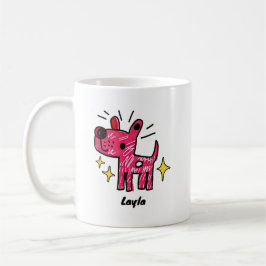Personlig hunddoodlekonst kaffemugg