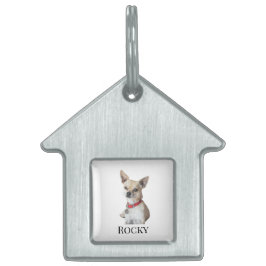 Personlig hundfoto | Anpassat husdjursnamn  ID-bricka Husdjur