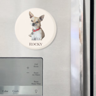 Personlig hundfoto Anpassat husdjursnamn Magnet