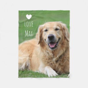 Personlig hundfoto fleecefilt