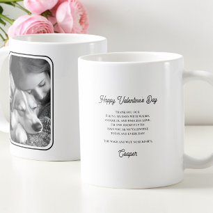 Personlig Hundfoto Glad Alla Hjärtans Dag åt Henne Kaffemugg