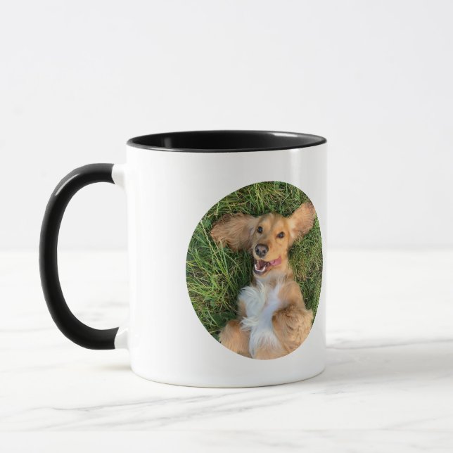 Personlig hundfoto med text | Anpassad present Mugg (Vänster)