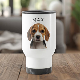Personlig hundfoto & namn resemugg