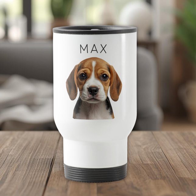 Personlig hundfoto & namn resemugg (Skapare uppladdad)