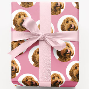 Personlig hundfoto Rosa Presentpapper