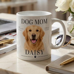 Personlig hundmamma-mugg med anpassad husdjursfoto kaffemugg