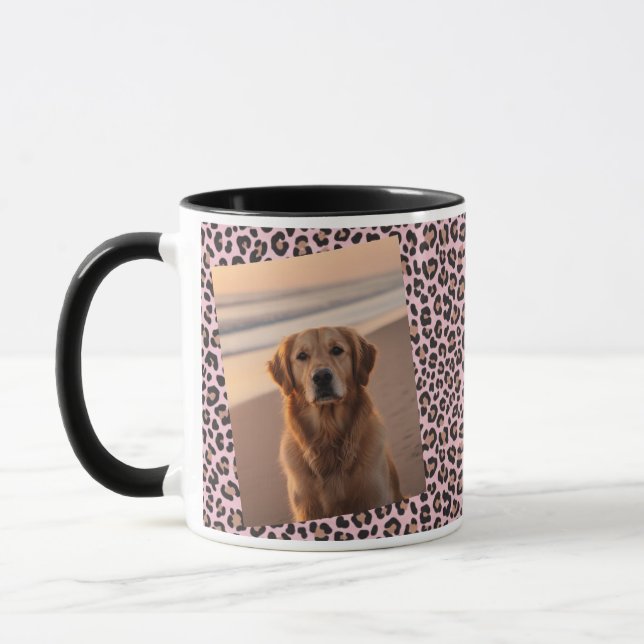 Personlig hundmamma-mugg med foton Anpassad husdju Mugg (Vänster)