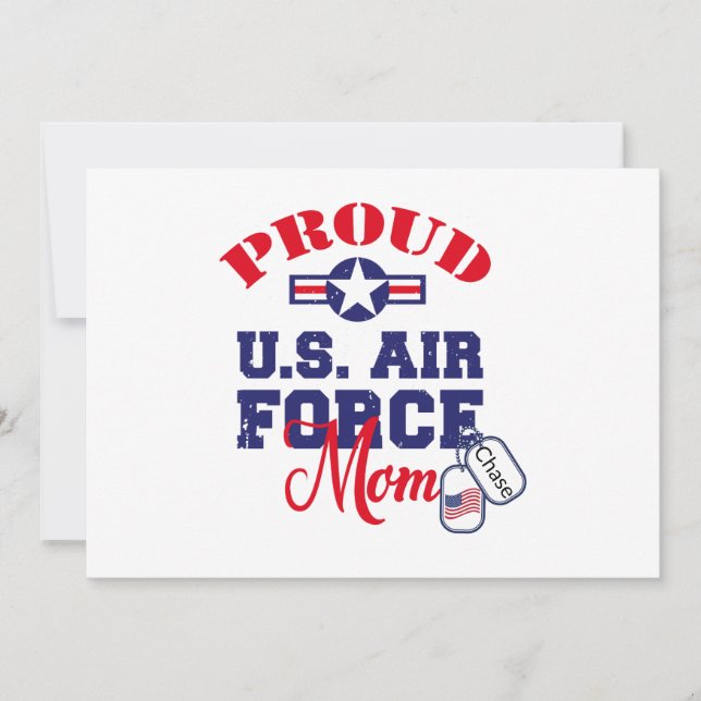 Personlig hundmärketavla U.S. Air Force Mamma Julkort (Framsida)