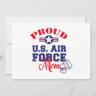 Personlig hundmärketikett U.S. Air Force Mamma Julkort