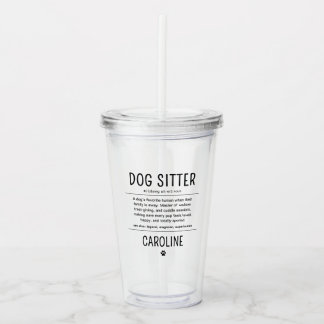 Personlig hundsitter husdjur sitter roliga present take away mugg