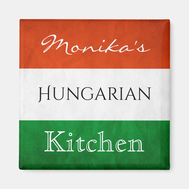 Personlig Hungary Kitchen Magnet (Framsidan)