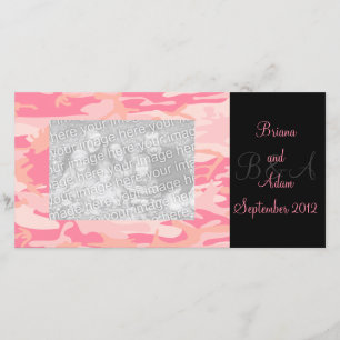 Personlig Hunter Girl Rosa Camo Ram Photocard Meddelande