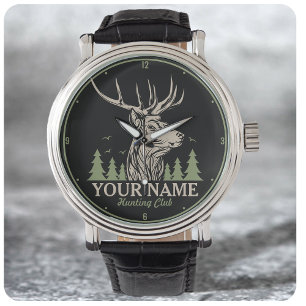 Personlig Hunter Hjort Elk Antler Hunting Klubb Armbandsur