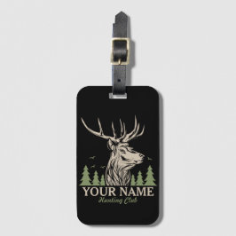 Personlig Hunter Hjort Elk Antler Hunting Klubb Bagagebricka