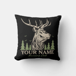 Personlig Hunter Hjort Elk Antler Hunting Klubb Kudde