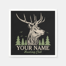 Personlig Hunter Hjort Elk Antler Hunting Klubb Pappersservett