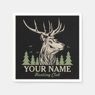 Personlig Hunter Hjort Elk Antler Hunting Klubb Pappersservett