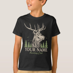 Personlig Hunter Hjort Elk Antler Hunting Klubb T Shirt