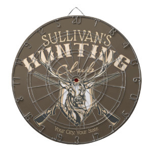 Personlig Hunter NAMN Hjort Rifle Hunting Klubb Darttavla