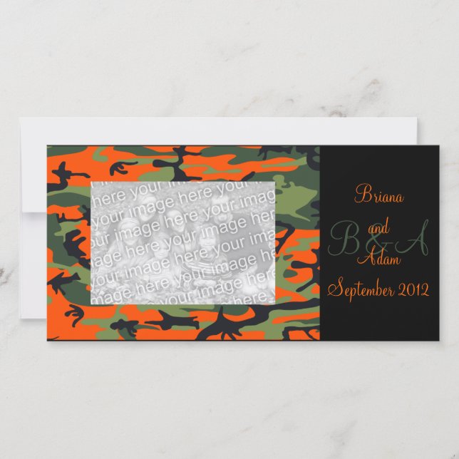 Personlig Hunter Orange Camo Ram Photocard (Framsida)