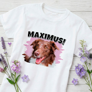 Personlig husdjurfoto & namn t shirt